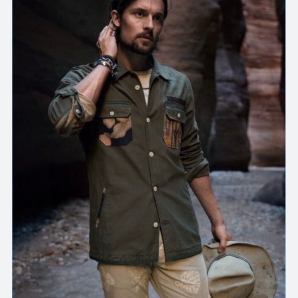 Scotch & Soda My Summer Shirt Jacket - Shacket - Olive Green - SUN UP - Size L